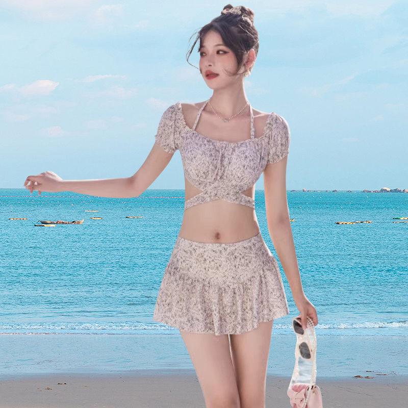 Áo Tắm, Dành Cho Phụ Nữ, Phong Cách Bảo Thủ, Váy Hai Mảnh Xẻ Tà, Mỏng Vừa Vặn, Người Hâm Mộ Cổ Tích Gợi Cảm, Góc Phẳng, Thích Hợp Cho Kỳ Nghỉ, Hàng Mới Về Năm 2025 0