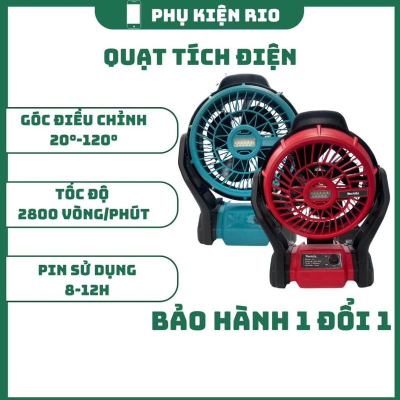 Quạt Tích Điện Công Suất Lớn (Pin 15-20 Cell, Thời Gian 8H, Cực Bền) - BH Lỗi 1 Đổi 1 QuạT Fan