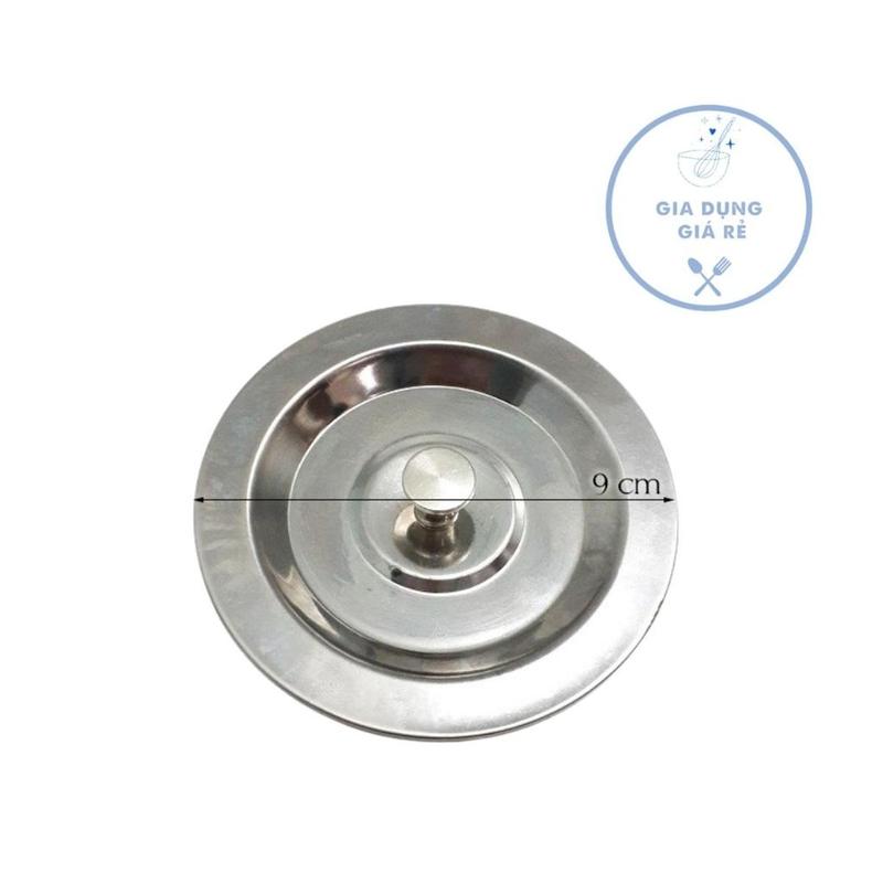 Bộ giỏ lọc rác nắp đậy bồn rửa chén bằng inox  - SMN 2