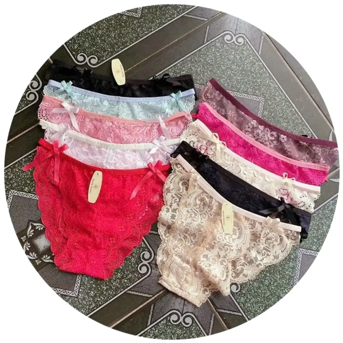 [ Set 10 20 Quần]  Lót Ren Nơ Mát Mẻ, Kháng Khuẩn, Nhiều Màu, Quyến Rũ( GIAO NGẪU NHIÊN KHÔNG CHỌN MÀU) Nữ Women Nhung