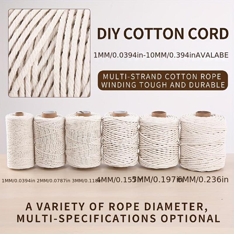 100m Handmade Braided Thread (1 Roll), Cylindrical Braided Thread, Handmade Braided Thread for DIY Craft, Sewing Supplies 3