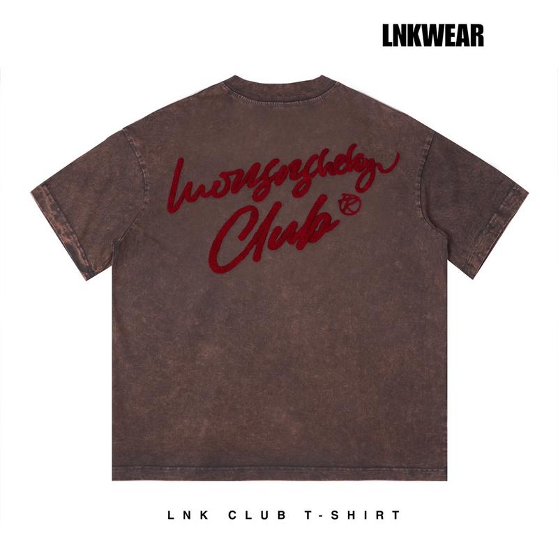 { BST 2025 } ÁO THUN WASH FORM RỘNG THÊU XÙ LNK CLUB 5
