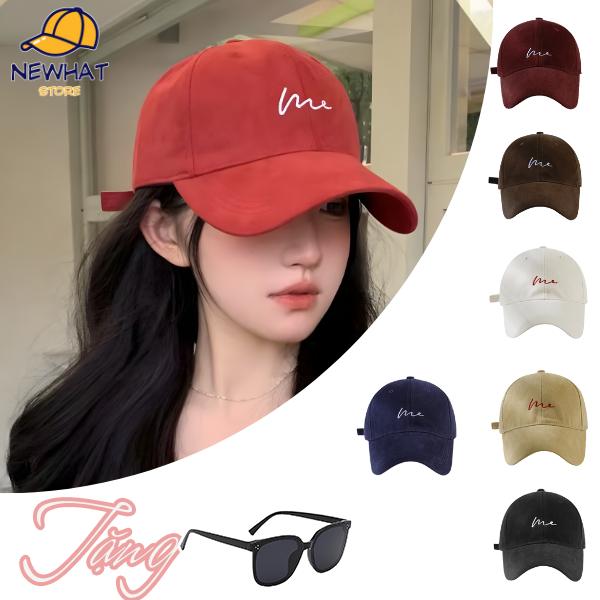 【DÀNH CHO ĐẦU TO Mũ lưỡi trai bóng chày với đầu to và mặt to thêu chữ basic có thể đội với vành rộng lòng mũ sâu để tôn lên khuôn mặt ,Mũ lưỡi trai bằng cotto dành cho nam nữ, năng động, trẻ trung, nón kết thêu chữ , mũ đẹp đội nhóm 【ME 