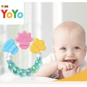 Mainan rattle genggam bayi gigitan / Teether baby bayi / Gigitan bayi Merah Kids