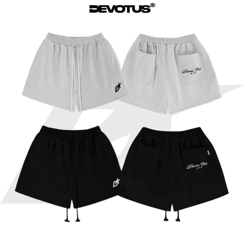 | NEW | Quần đùi Nỉ chân cua 450gsm form trên gối ống rộng Devotus Local Brand Unisex - SHORT450 LOGO THÊU 3D