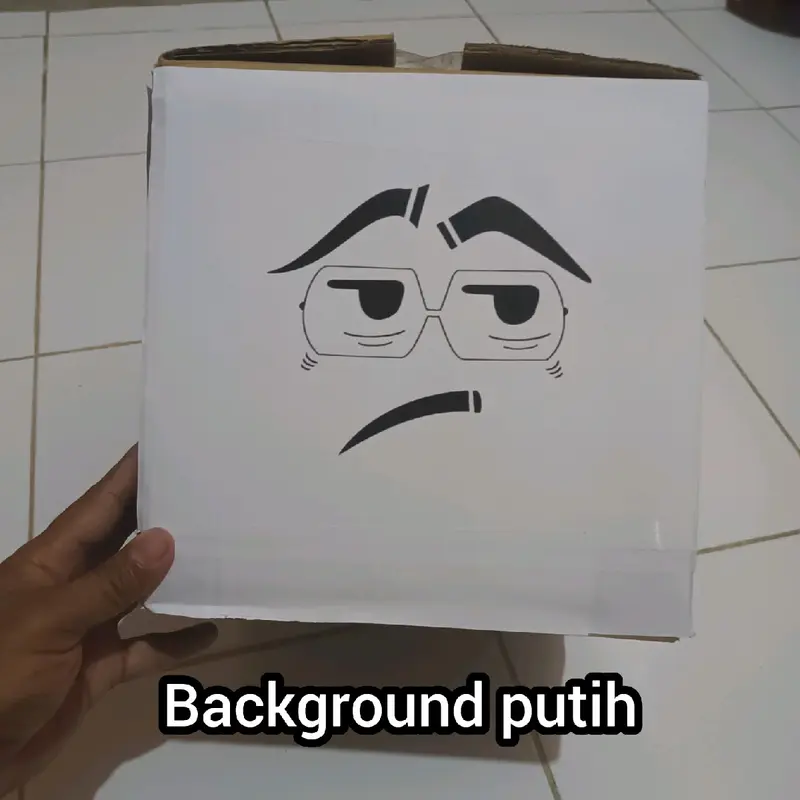 Stiker kepala Kardus viral 3