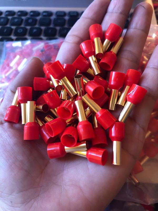  Đầu cốt đồng kim rỗng đầu cos pin rỗng tròn đấu dây điện  cos đồng có bịch 100 cos và bịch 200 cos 