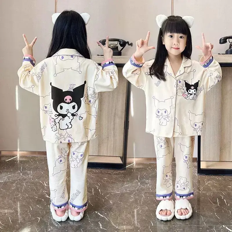 Đồ Ngủ Bé Gái, Bộ Đồ Dài Tay, Cho Trẻ Em, Thích Hợp Cho Mùa Xuân Và Mùa Thu, Thời Trang Dễ Thương, Thích Hợp Cho Trẻ Lớn Hơn, Đồ Mặc Ở Nhà Mùa Hè, Hàng Mới Về Năm 2024 3