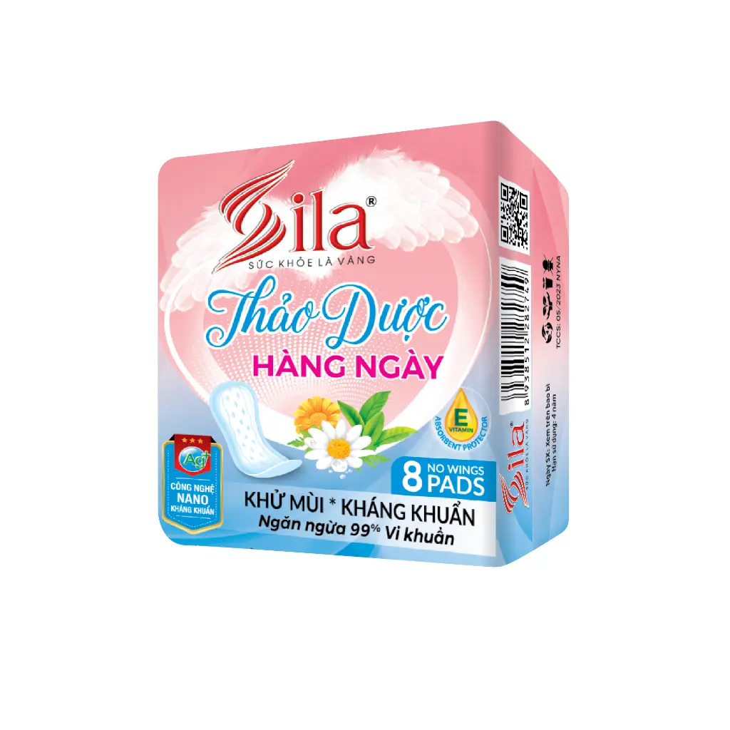Băng Vệ Sinh SiLA Hàng Ngày Thảo Dược Kháng Khuẩn Lốc 8 Gói