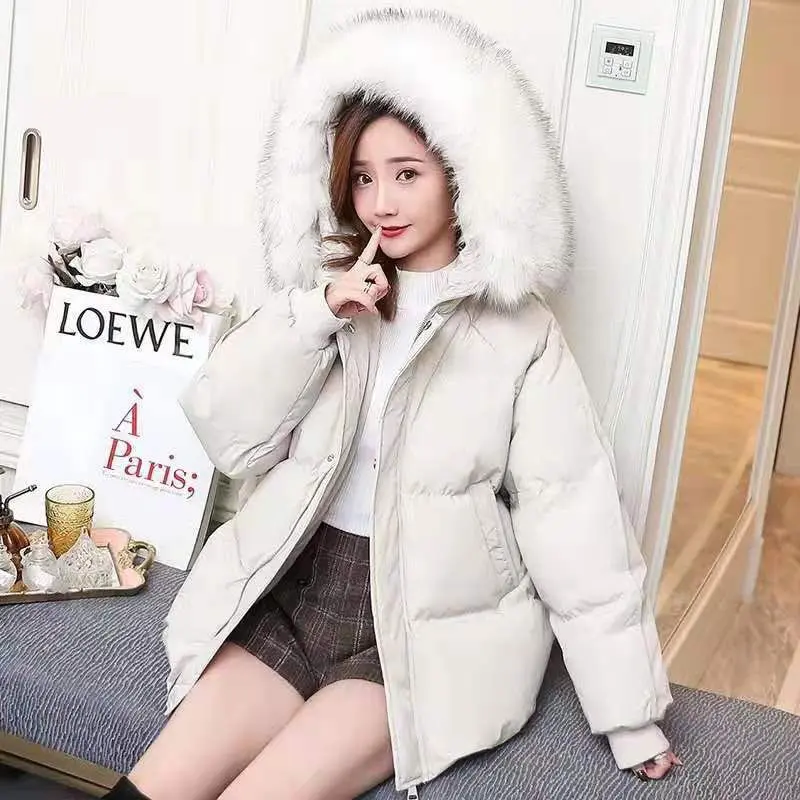 ÁO KHOÁC PHAO NỮ MŨ NÓN LÔNG CAO CẤP ẤM ÁP MÙA ĐÔNG ( NÓN THÁO RỜI ) Jacket Women Top