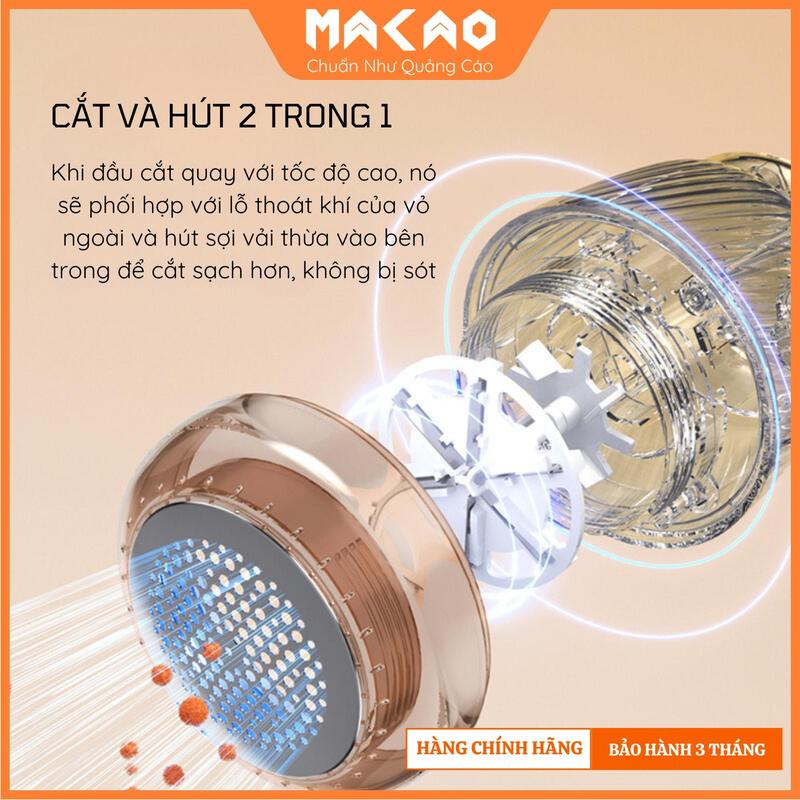 Máy Cắt Lông Xù, Vải Thừa MACAO KF-96 Cắt Và Hút 2 Trong 1, Cắt Lông Xù Trên Quần Áo, Chăn, Gối, Không Làm Hỏg Vải, Cắt Nhanh, Làm Sạch, Dễ Dàng Vệ Sinh, 6 Lưỡi Thép Không Gỉ, Nhỏ Gọn, Dễ Dàng Sử Dụng 1