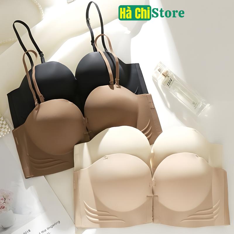 [LOẠI ĐẸP] Áo Ngực Nữ Cài Trước Chống Tuột Đệm Dày 5cm - Siêu Nâng Ngực, Tạo Khe Gợi Cảm, Không Viền Bra cup