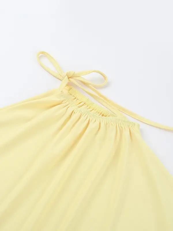 Women's Solid Color Asymmetrical Neck  Tank Dress, Fashion Casual  Short Dress for Daily Outdoor Wear, Women Dress for Summer 6