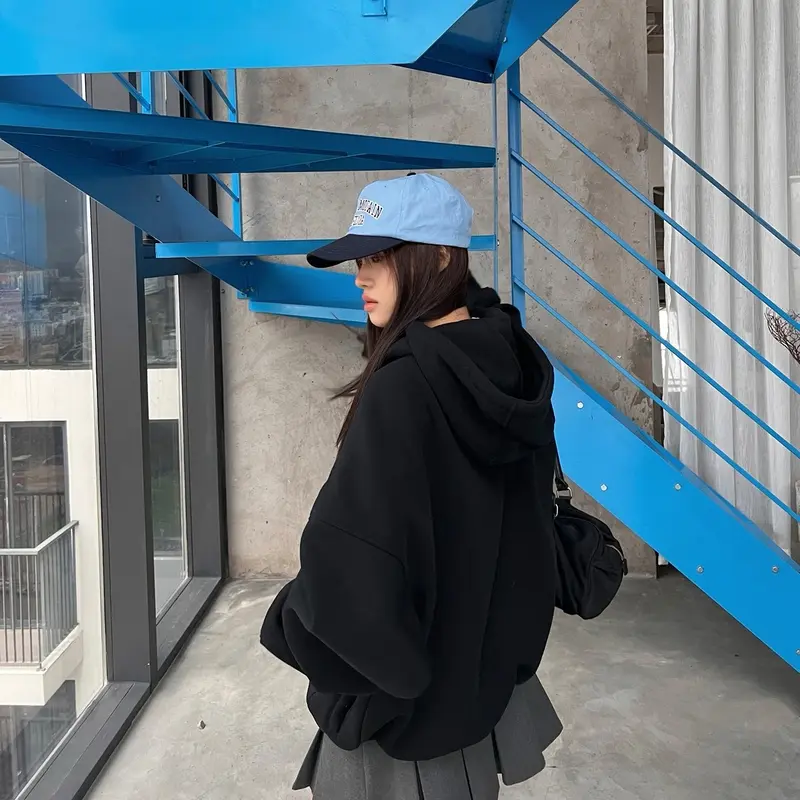 Áo Hoodie zip Nỉ Kéo Cổ Cao YC1996 - áo khoác dây kéo cổ cao thêu 7
