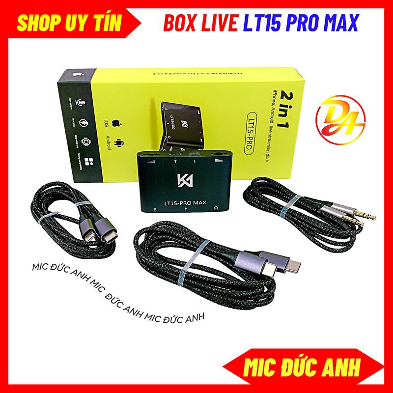 Box Stereo LT15 Pro (Logo KA Chính Hãng) Đa Năng Chất Lượng Cao Cho Android, I.P Phụ Kiện Đàm Thoại 2 Chiều Vừa Sạc Vừa Live Âm Thanh Chuẩn Sạch