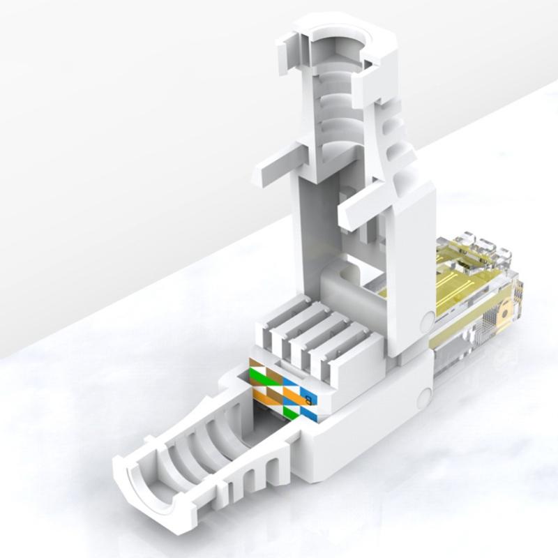 White RJ45 Tool-less Connector No Crimp Connectors Cat6 Connector Cat5e Connectors Cat5 Connectors 1