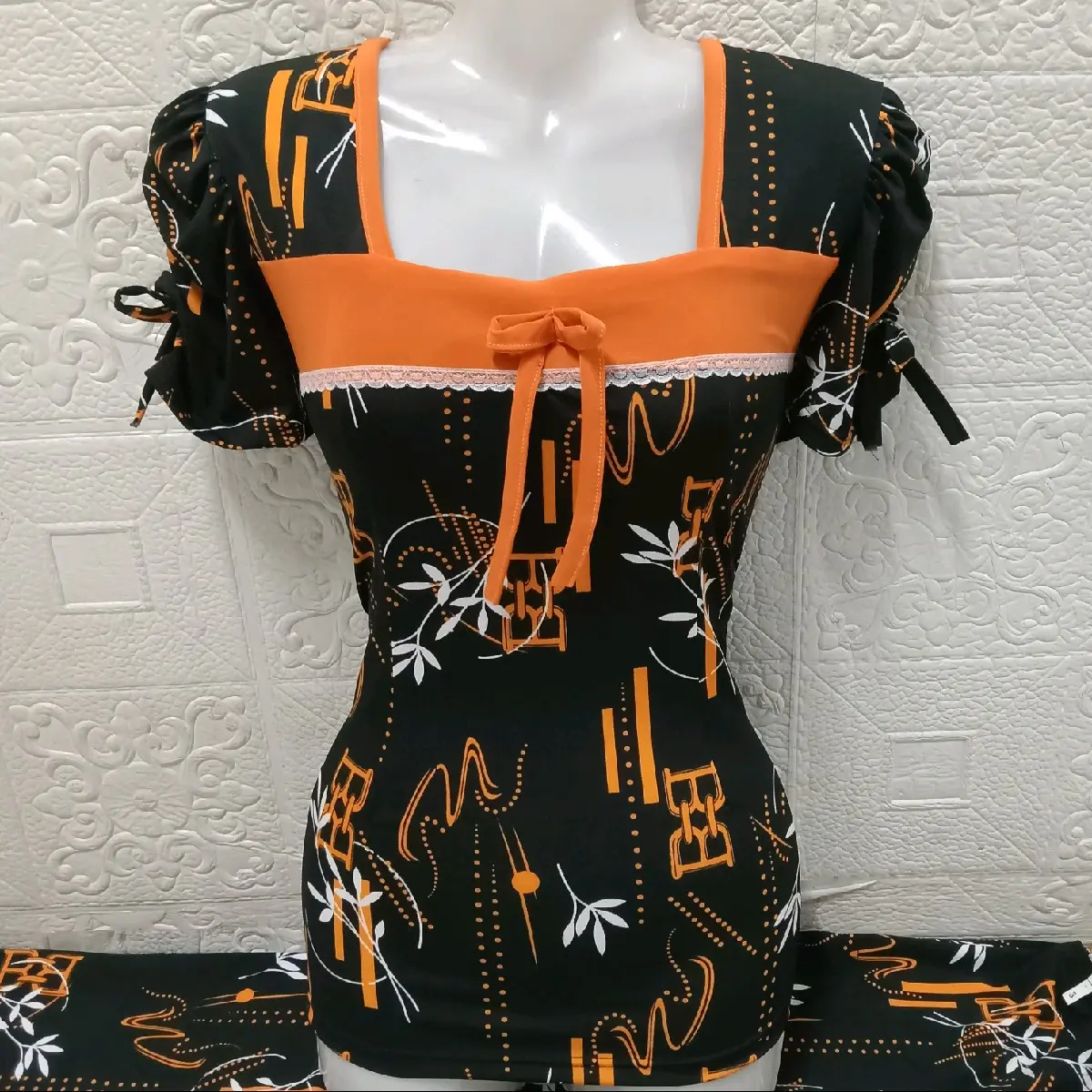 Đồ bộ mặc nhà nữ thun aty, áo thiết kế kiểu tay rút, quần dài ống ôm, size 12345 - Women