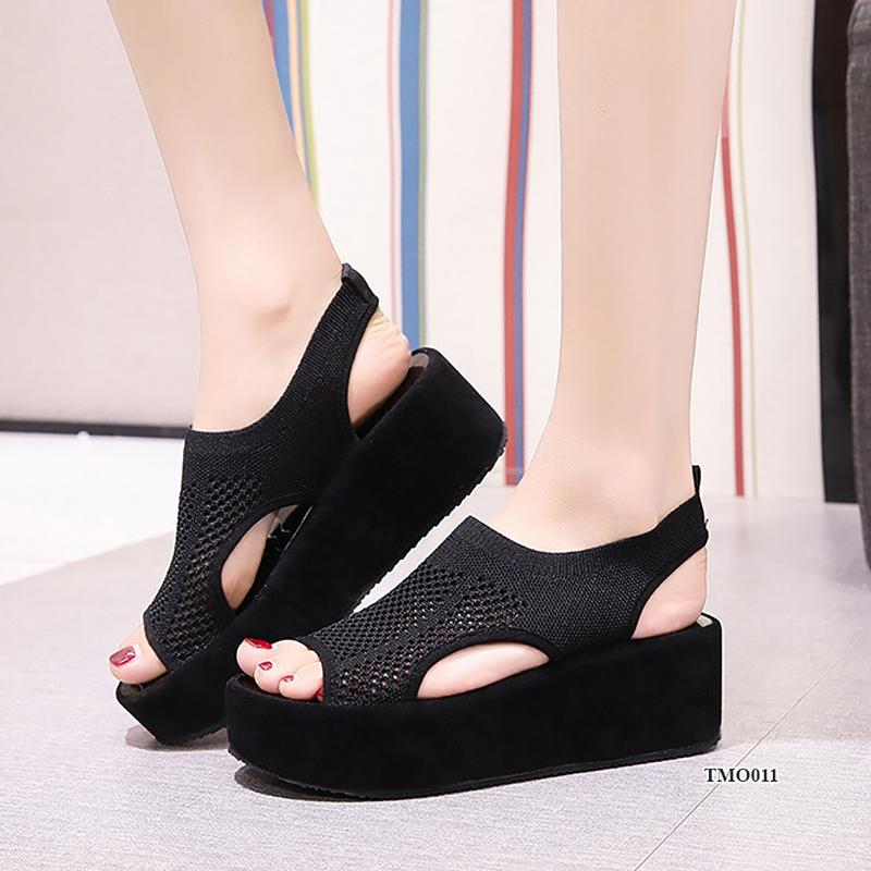 Sandal đế xuồng cao 6cm thời trang trẻ trung, phong cách Hàn Quốc TMO011 (Quai Hậu) 3