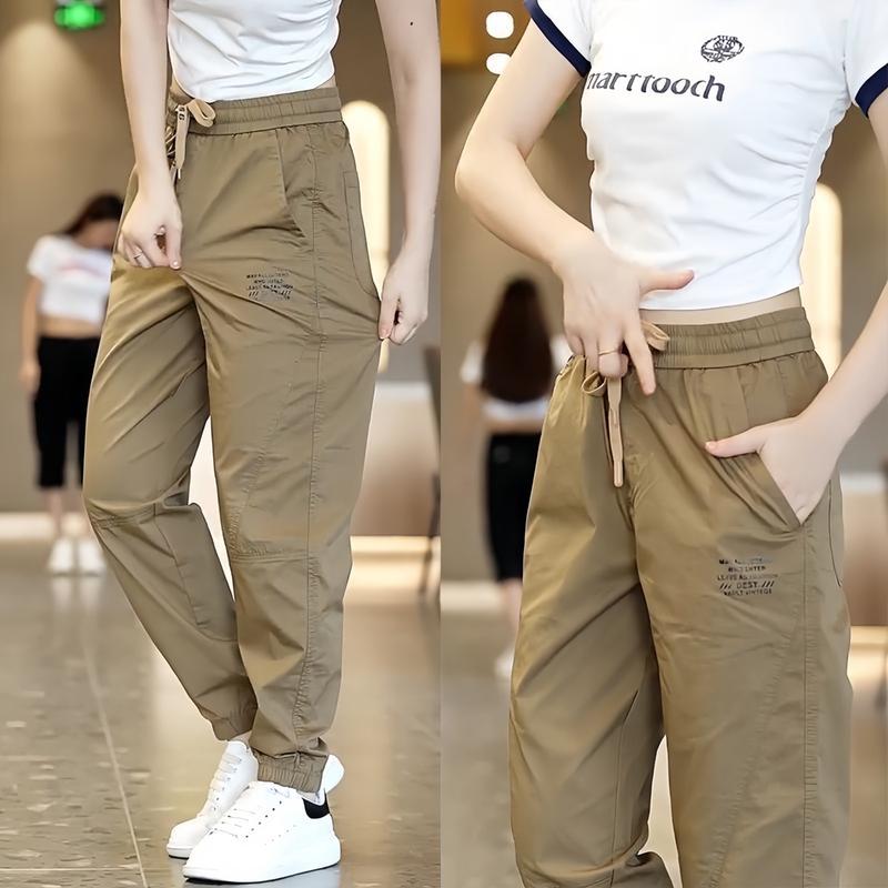 ￼Quần Dài Thể Thao Dáng Jogger  Rộng chất kaki Phong Cách Đường Phố Thời Trang Xuân Thu Cho Nam Nữ