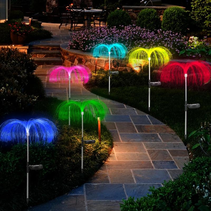 Product Introduction of New Lawn Light Solar Jellyfish Light Outdoor Waterproof Garden Fireworks Light Garden Balcony Decoration Landscape Light Light 3