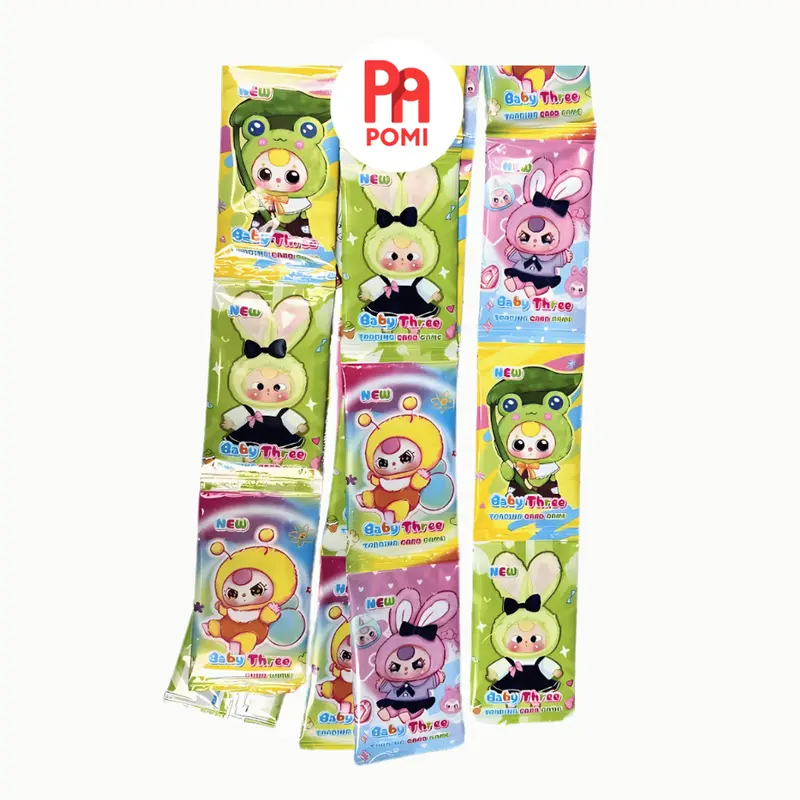 Combo 36 túi thẻ - 288 thẻ bài 3D lấp lánh - Baby Three Migo Thỏ thị trấn cực xinh cho bé - Đồ chơi POMI 3