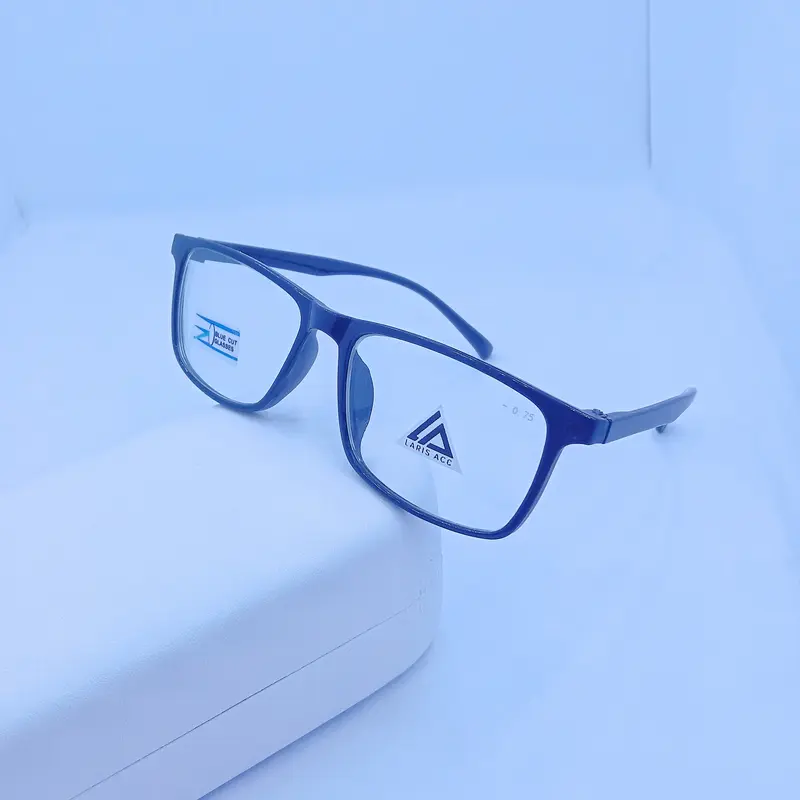Laris Acc - Kacamata Minus Rabun Jauh Lensa Eyewear BlueRay Glasses Uniseks Frame Hitam Gratis Box 2