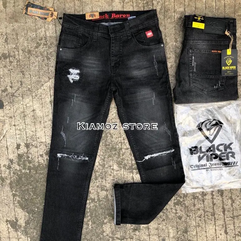 Celana panjang jeans sobek sobek terbaru 2022/celana panjang pria street