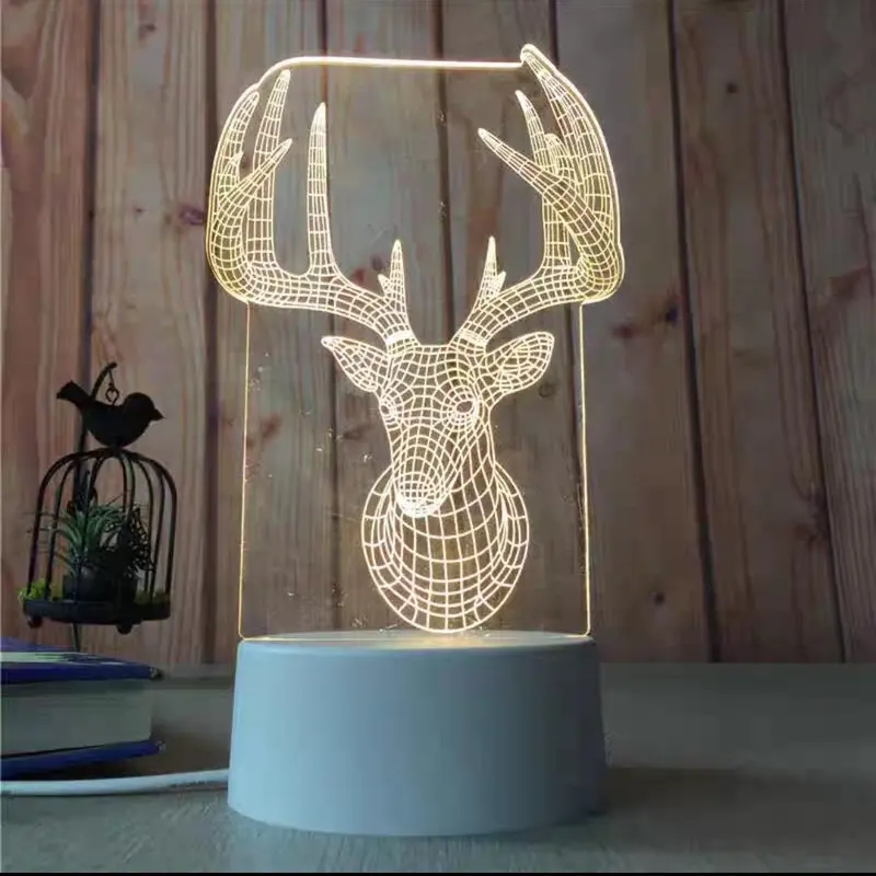 Pplus（Kuning hangat）Steker + sakelar3DKuning hangat / Steker + sakelar/  lampu kamar aesthetic / lampu malam LED / lampu tidur aesthetic / hadiah anak-anak lampu malam berubah warna / hadiah ulang tahun / hadiah pernikahan/promo elektronik termurah 4