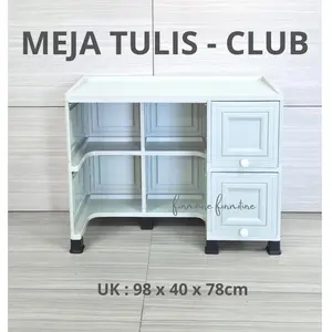 MEJA TULIS CLUB SOHO MEJA BELAJAR ANAK PINK MINIMALIS PUTIH [CLBBOX]