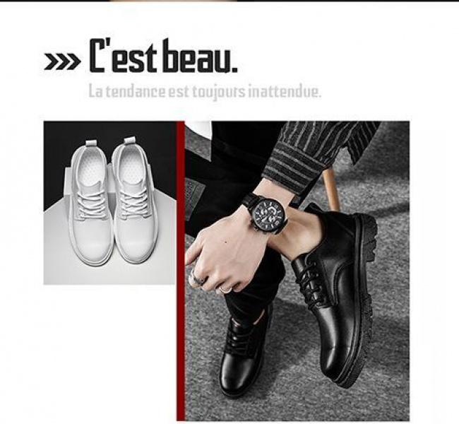 Product Introduction of Giày Nam, Cổ Cao Và Cổ Cao, Màu Trắng, Cỡ Nhỏ 35, Boot Công Nhân, Cỡ 38, Thích Hợp Cho Mùa Thu Và Mùa Đông, Bốt Da Tạo Mẫu Tóc, Bốt Martin, Cho Nam 2