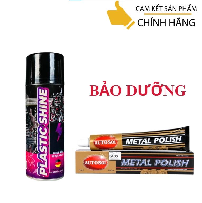   Tặng khăn  Combo bảo dưỡng phục hồi làm mới xe  phục hồi nhựa nhám sprayking và kem đánh bóng kim loại meta polish giúp phục hồi  làm mới và bảo dưỡng xe máy ô tô ... dung  dịch 
