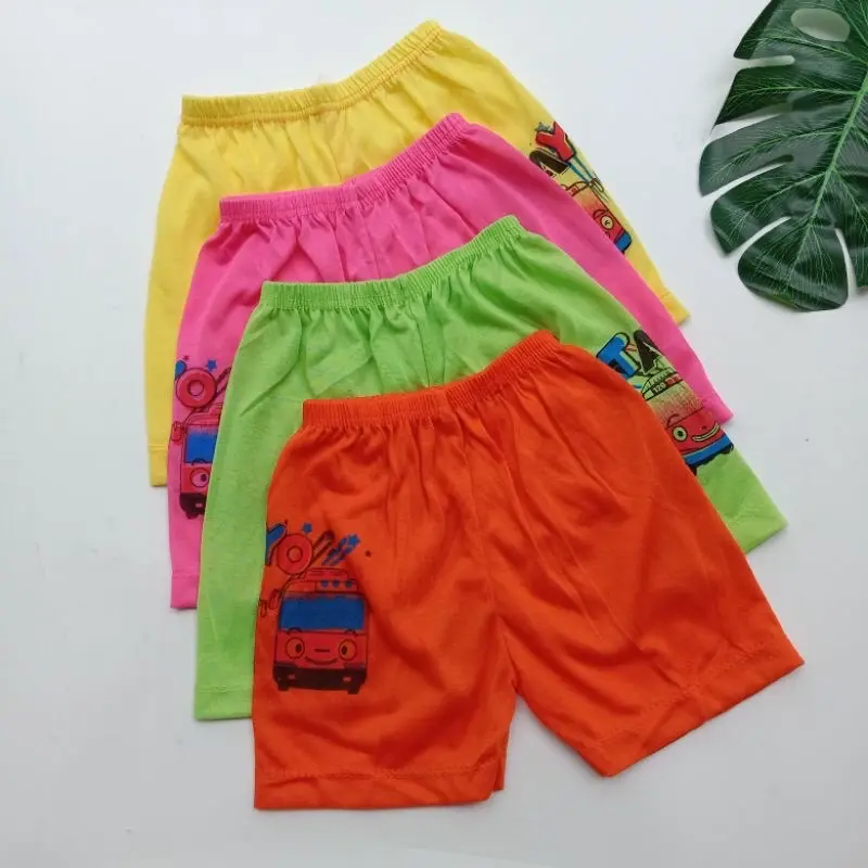 usinan 12Pcs Celana Harian Anak Warna Stabilo Bergambar