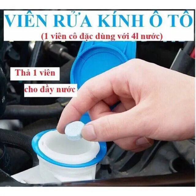 Carlove-Đẳng cấp xế ưngViên sủi tẩy rửa kính oto xe hơi tiện dụng siêu sạch và đậm đặc - 1 viên 4L - FBK t 3