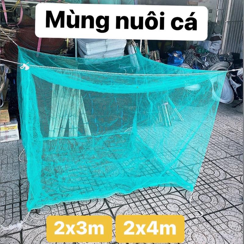 Mùng vèo nuôi cá, tráng nuôi cá, nuôi ốc, có nắp đậy, 2x4m, 2x3m,2x2m... 5