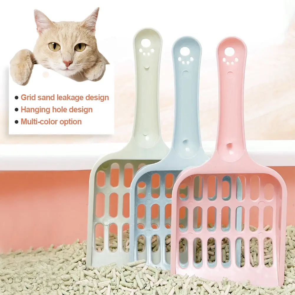 Cat Litter Shovel Cat Litter Scoop Waste Tray Pet Cleaning Tool Plastic Cat Toilet Sand Cleaner Spoon #449225