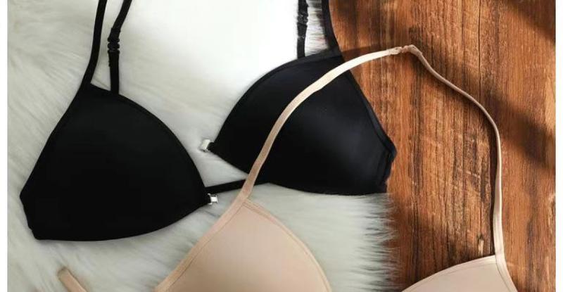 Product Introduction of Đồ lót cốc tam giác mới Áo ngực có nút phía trước vô hình Mùa hè mỏng thu nhỏ ngực Nữ Bra Nữ Bra Women Màu Đen bodolot  nuqb áo  nâng chỉ giặt tay 【 xám xanh lá 】 12