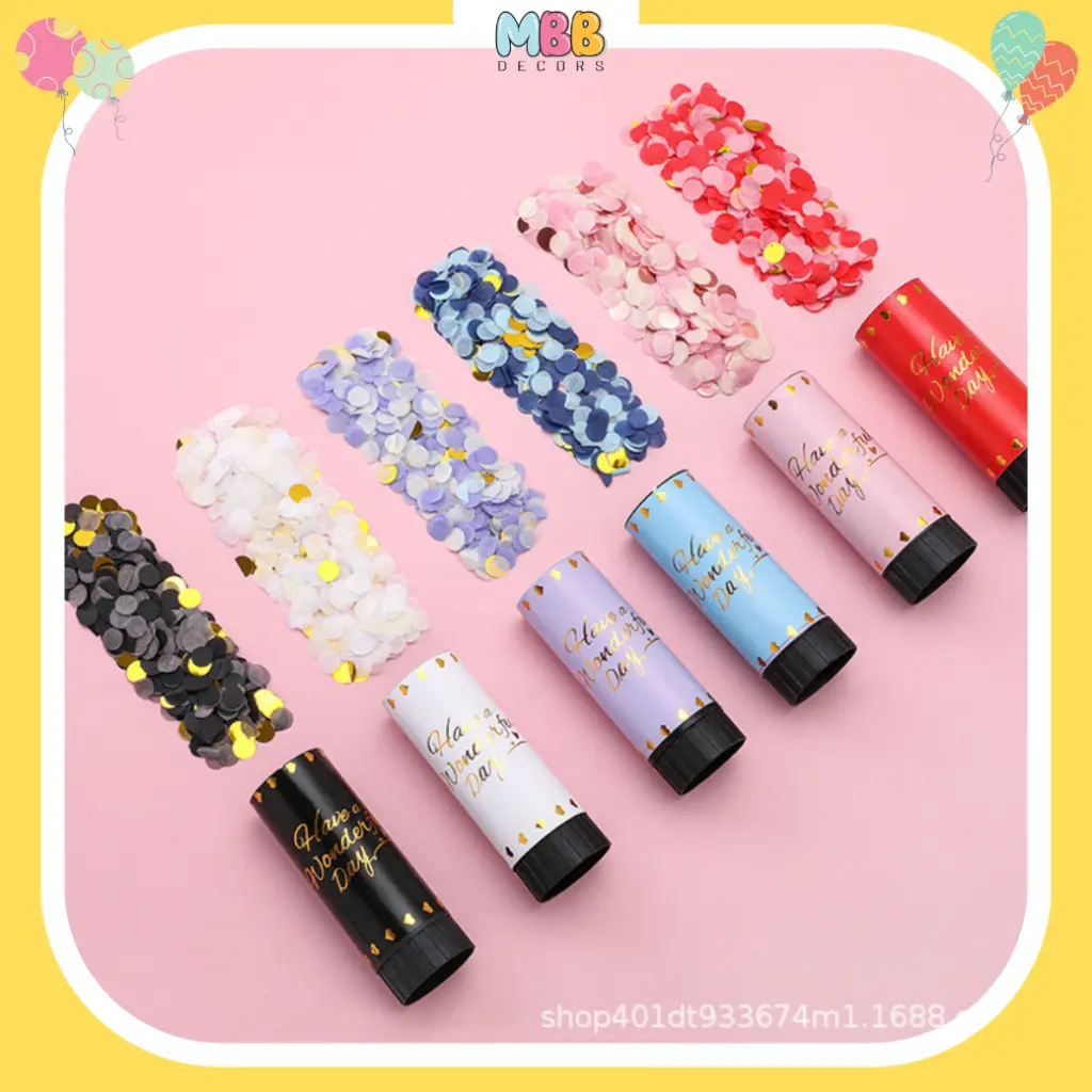 Ống Giấy Kim Tuyến Phụt Mini Trang Trí Tiệc Sinh Nhật Party - Ống Hoa Đăng Sinh Nhật - Đồ Chơi Phụt Kim Tuyến