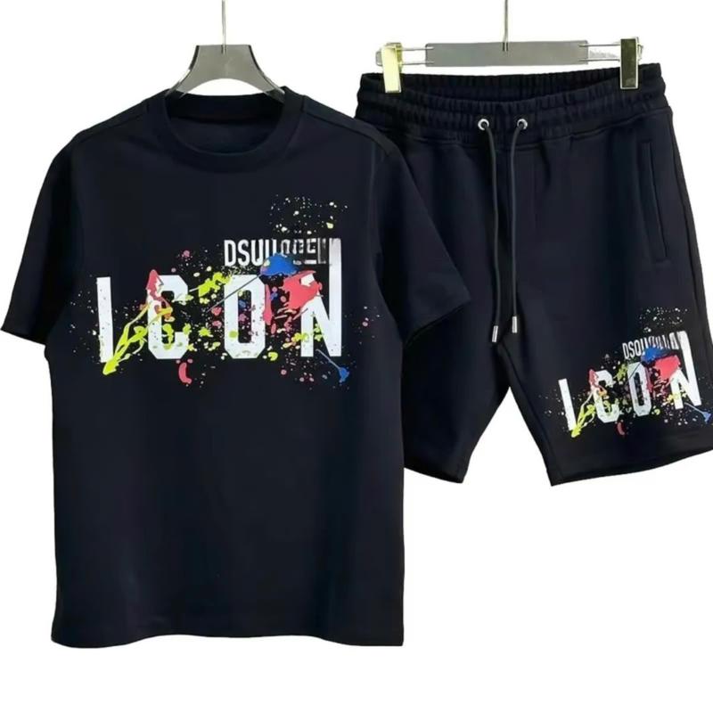 Bộ quần áo thun nam nữ D.S Q vẩy sơn 7 màu _ set quần áo thun nam nữ DSq chất liệu cotton poly cao cấp mềm mịn,thoáng mát co giãn 4 chiều 2 áo màu đen trắng hottrend 2024 1
