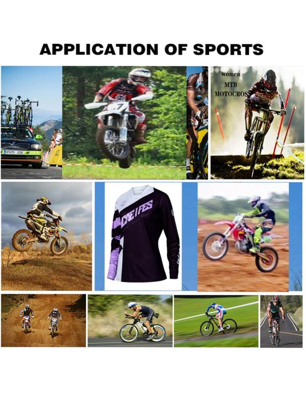 Women's Long Sleeve Cycle Jersey, Quick Drying Breathable Comfortable Sports Clothing, Outdoor Sport Long Sleeve Top for Cycling 5