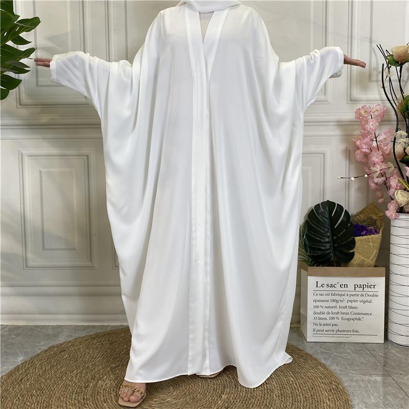 Product Introduction of 2022 New Middle Eastern Dubai Hot Style Solid Color Tie Button Cardigan Robe 1923 21
