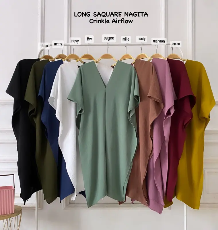 LONG SQUARE BLUS NAGITA CRINKLE AIRFLOW 0