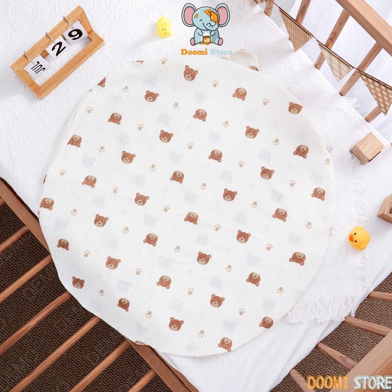 [Siêu Sale] Vỏ Gối Chống Trào Vải Đũi Gân Mềm Mịn Thoáng Mát Kích Thước 70x70cm Doomi Baby  Cho Bé - HT670 3