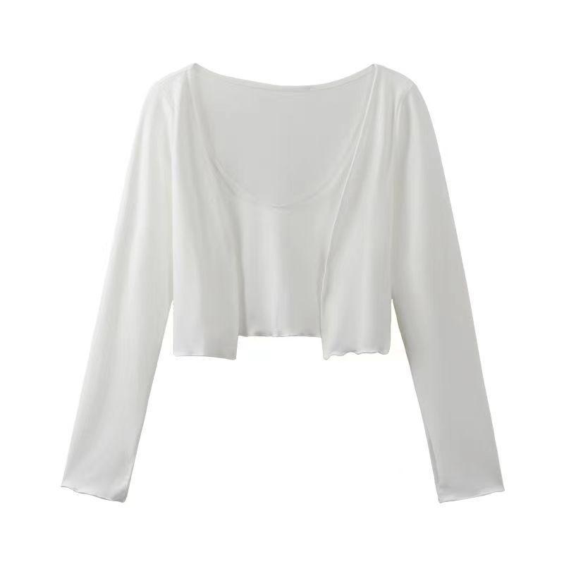 Product Introduction of Áo Cardigan Chống Nắng Mùa Hè, Có Thể Đeo Ngoài Trời, Áo Cánh Nữ, Mỏng Và Nóng Bỏng, Thích Hợp Cho Mùa Xuân Và Đầu Mùa Thu, Phong Cách Kafuu, Có Thể Được Mặc Làm Khăn Choàng 5
