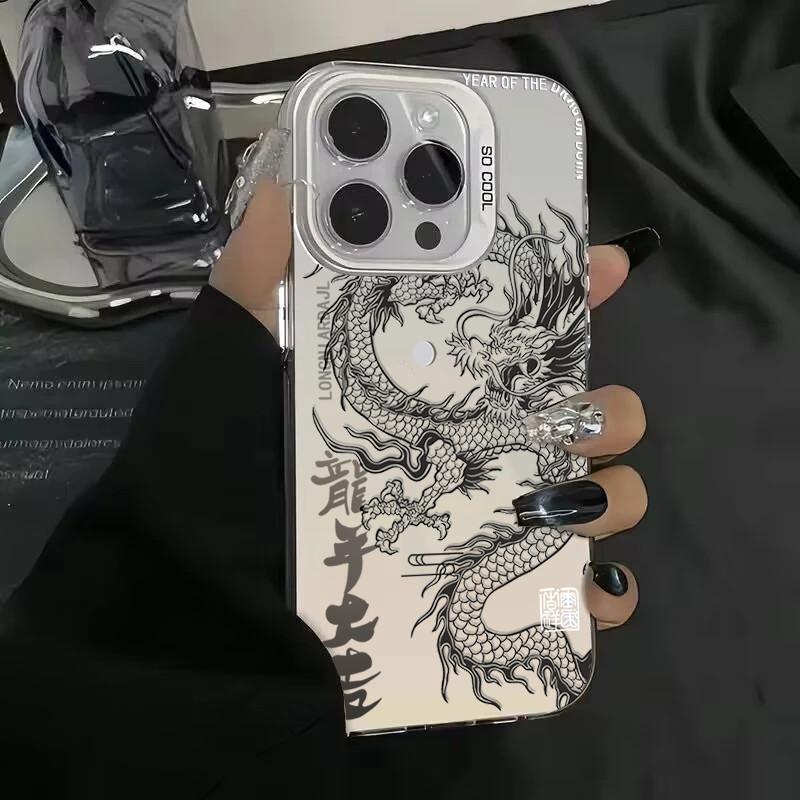 เคสโทรศัพท์ลายมังกรสุดหรูสำหรับ Huawei Honor 400 200 90 X9c X9b X9a X9 X8a X8b X8c X7a X7b X6b X5 Pl