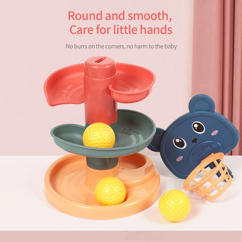 Product Introduction of Layer Fun Rolg Sliding Kids Stacking Tower Gliding Ball Baby Early Educational Toy Balls Mainan Bayi 9