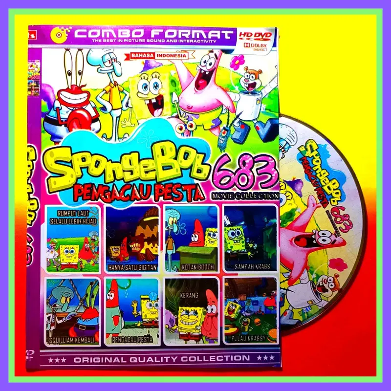KASET DVD FILM SPONGEBOB BAHASA INDONESIA 0