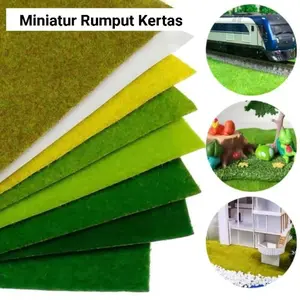 Miniatur Rumput Kertas Beludru, Miniatur Rumput, Diorama rumput, Rumput Kertas, Dekorasi, Rumput Dekorasi