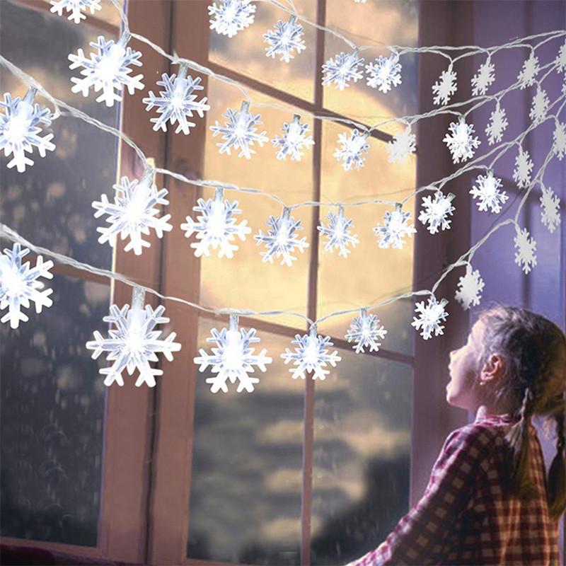 Product Introduction of Dây Đèn Giáng Sinh Nhấp Nháy, 3m / 1,5m, Đèn Led Ngôi Sao Bông Tuyết Sáng Tạo, Không Thấm Nước, Đèn Cổ Tích Trang Trí Tiệc Giáng Sinh, Quà Tặng Đêm Giáng Sinh, Đồ Trang Trí Năm Mới 17