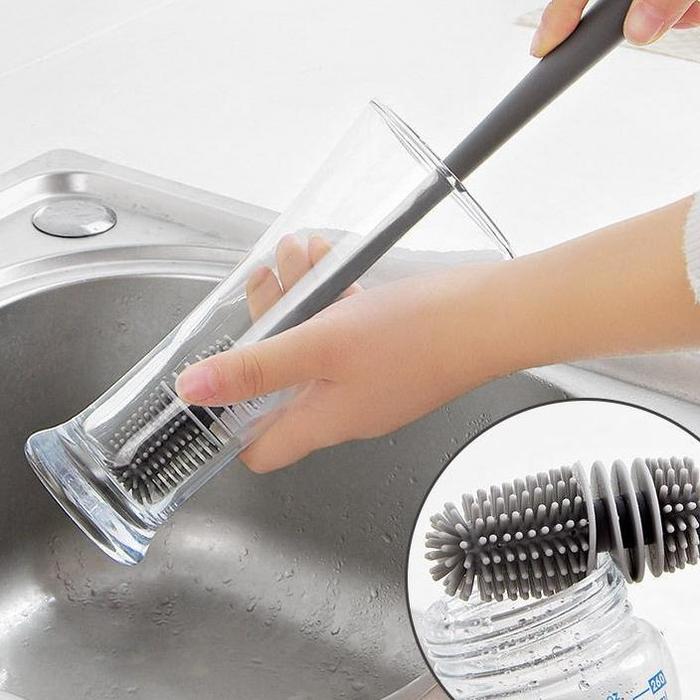 Gambar Sikat Botol Silikon Gagang Panjang - Sikat Pembersih Botol - Random dari Aurel Babyshop Kota Tangerang Selatan Tokopedia