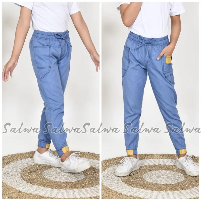 CELANA BAGGY PANTS JEANS ANAK PEREMPUAN JEANS KEKINIAN USIA 5 TAHUN SAMPAI 12 TAHUN 6